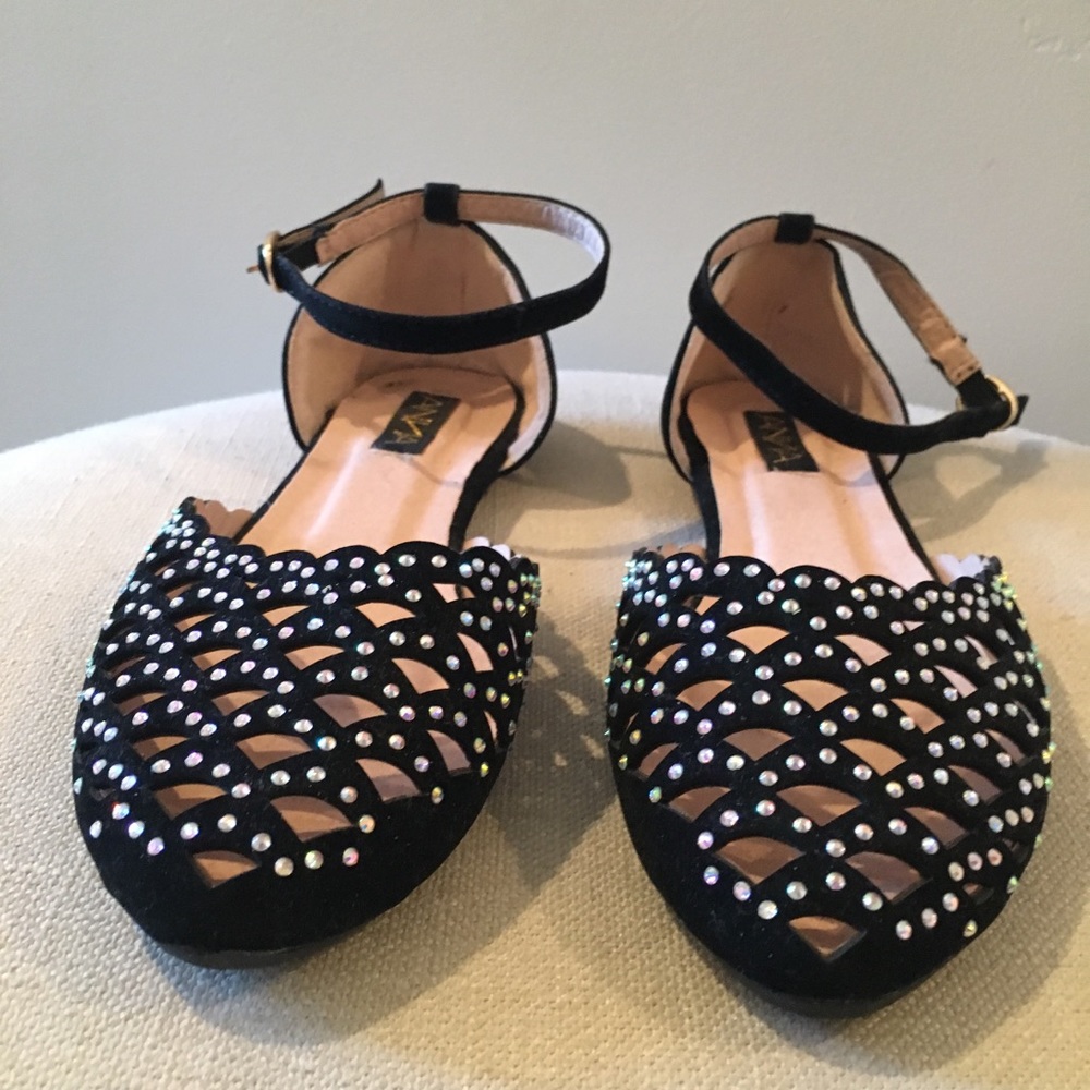 [Anna] Multi color rhinestone flats - Picture 3 of 6